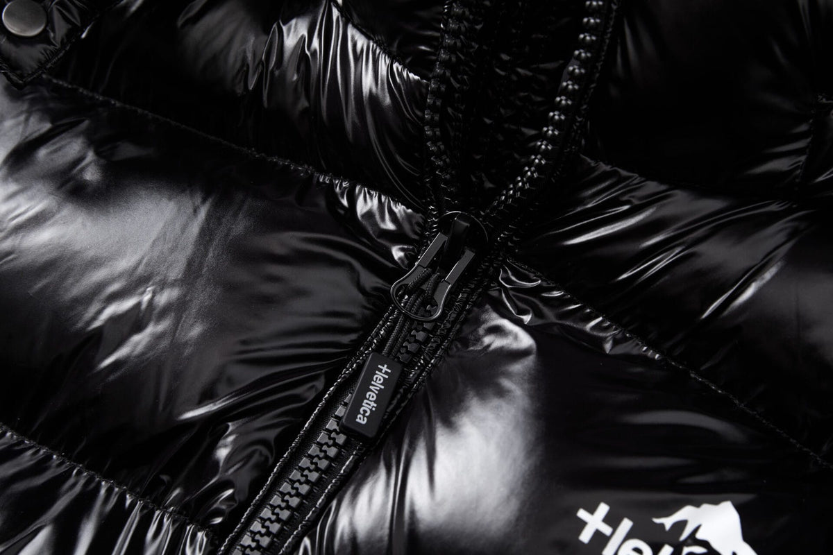 Helvetica Space Hooded Puffer Gilet