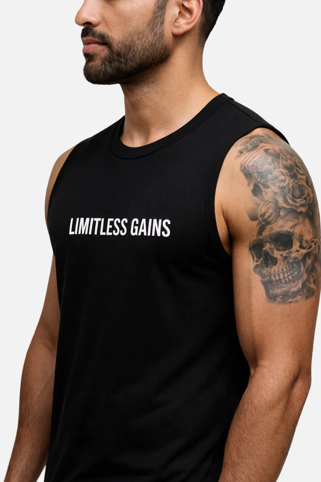 Men's Muscle Fit Gym Vest LIMITLESS GAINS