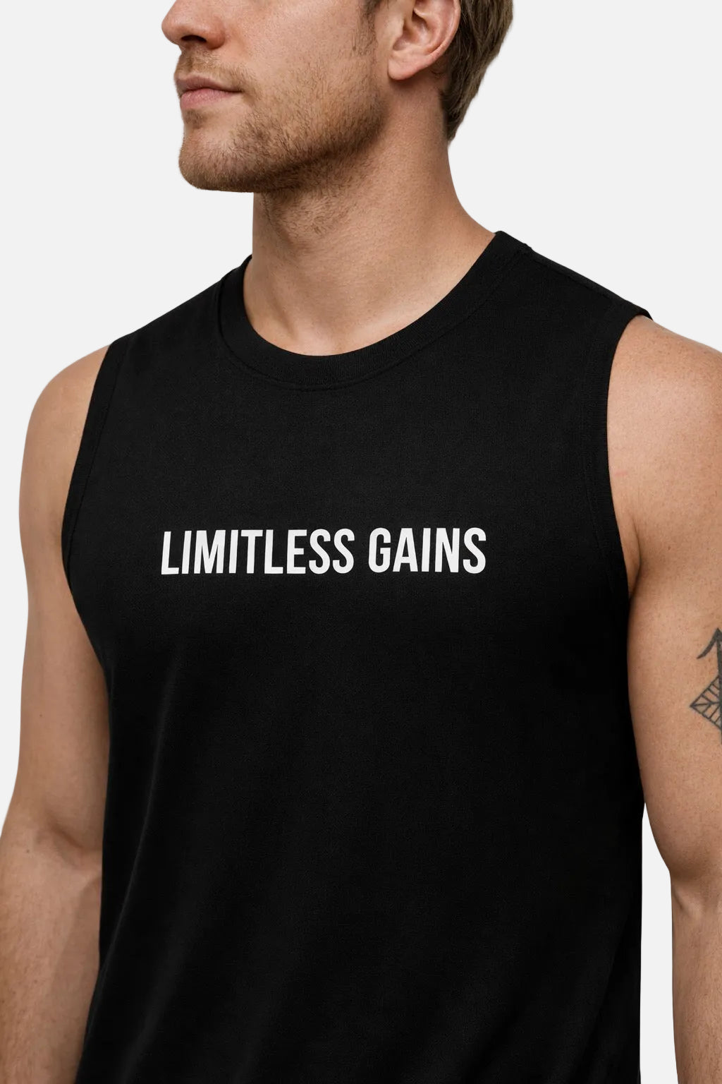 Men's Muscle Fit Gym Vest LIMITLESS GAINS