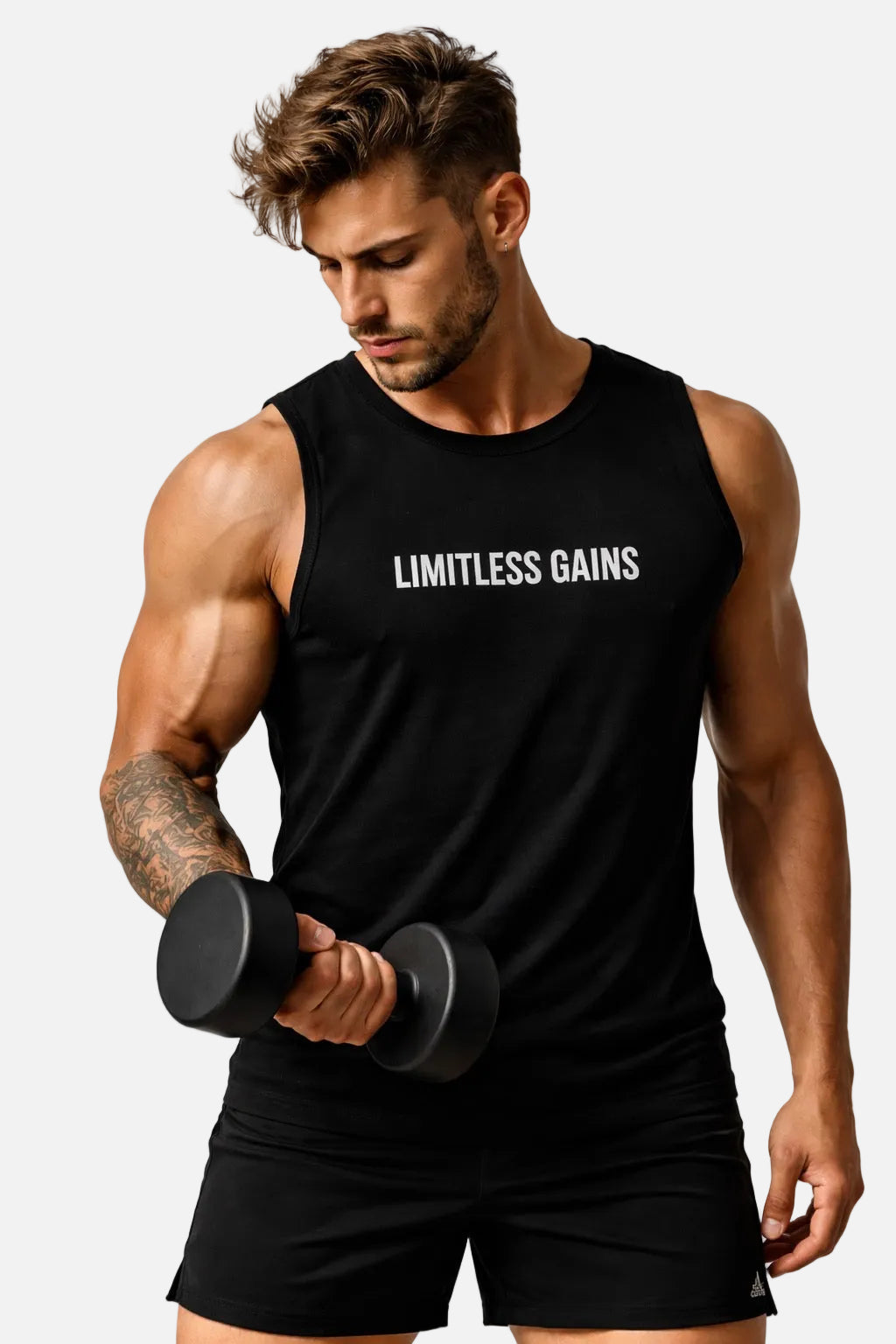 Men's Muscle Fit Gym Vest LIMITLESS GAINS