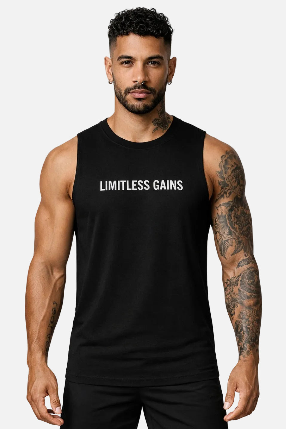 Men's Muscle Fit Gym Vest LIMITLESS GAINS