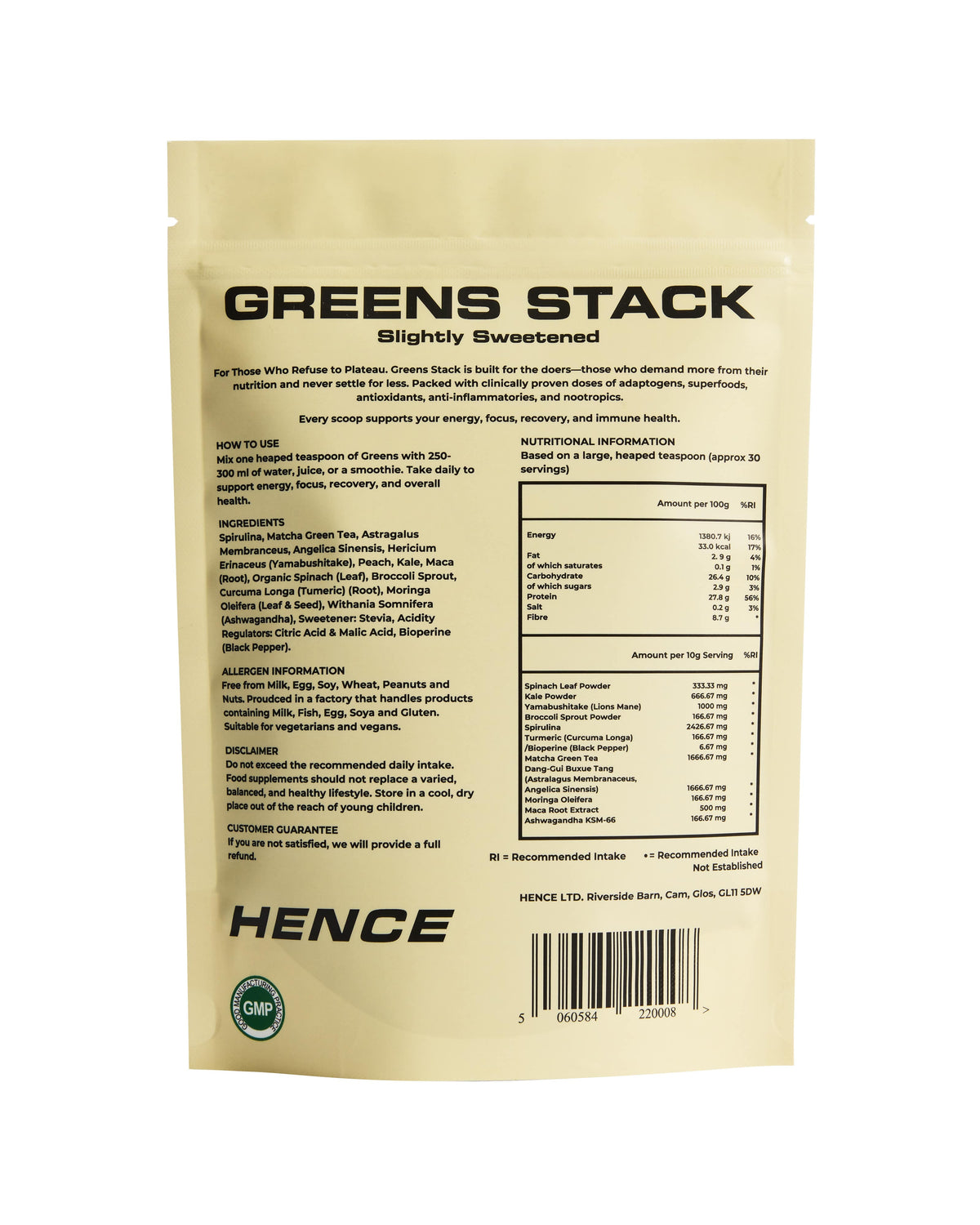 Hence Greens Supplements