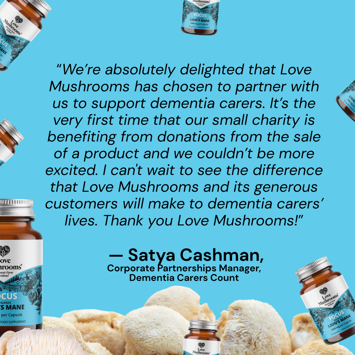 Lion’s Mane Capsules (60) – 4000mg per Capsule Love Mushrooms