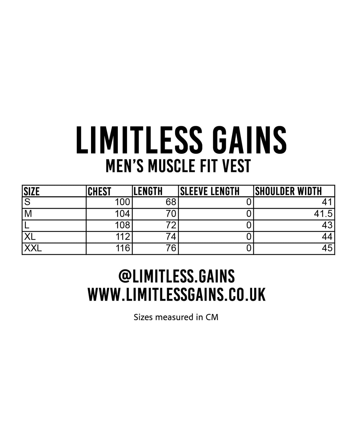 Men's Muscle Fit Gym Vest LIMITLESS GAINS