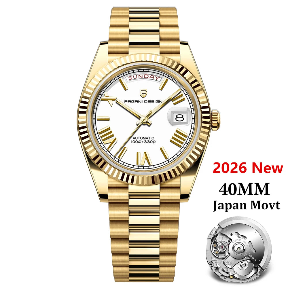 Pagani Design DD40 Automatic Watch | Sapphire Crystal | NH36A or MIYOTA Movement - Zenflow Active