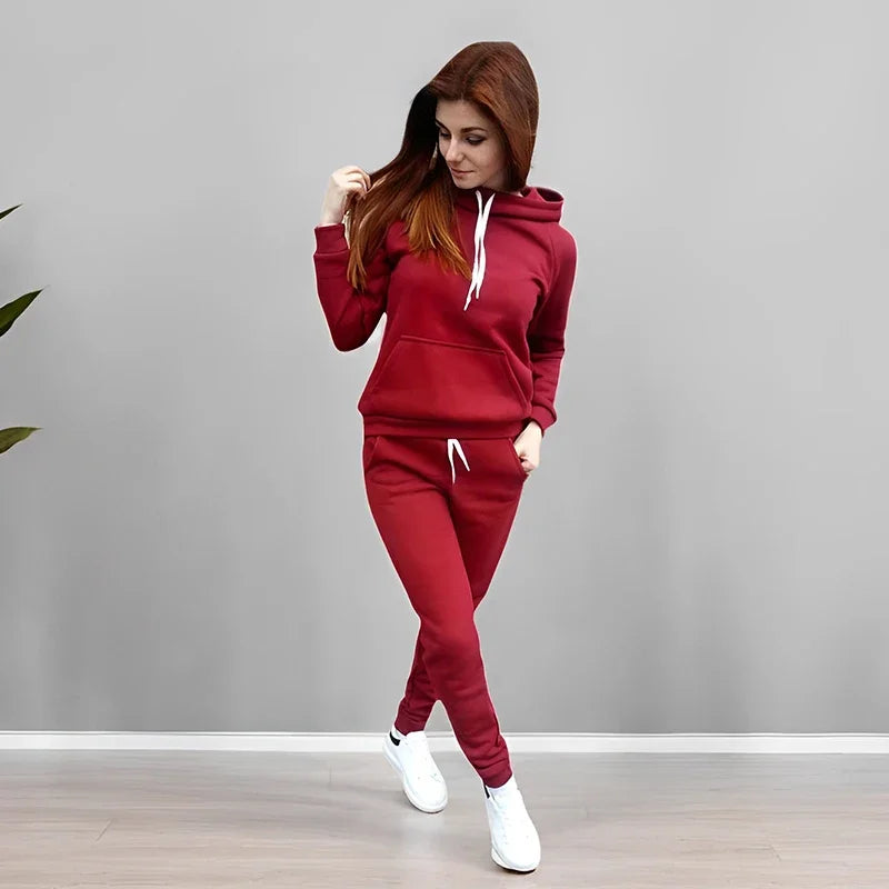 Women’s Hooded Sweatshirt and Joggers Set Zenflow Active