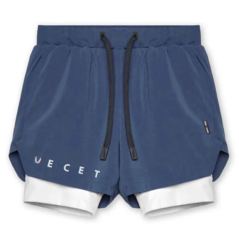 Mens Fitness 2 in 1 Quick Dry Shorts, Two Layers. One Short. Total Performance. - Zenflow Active