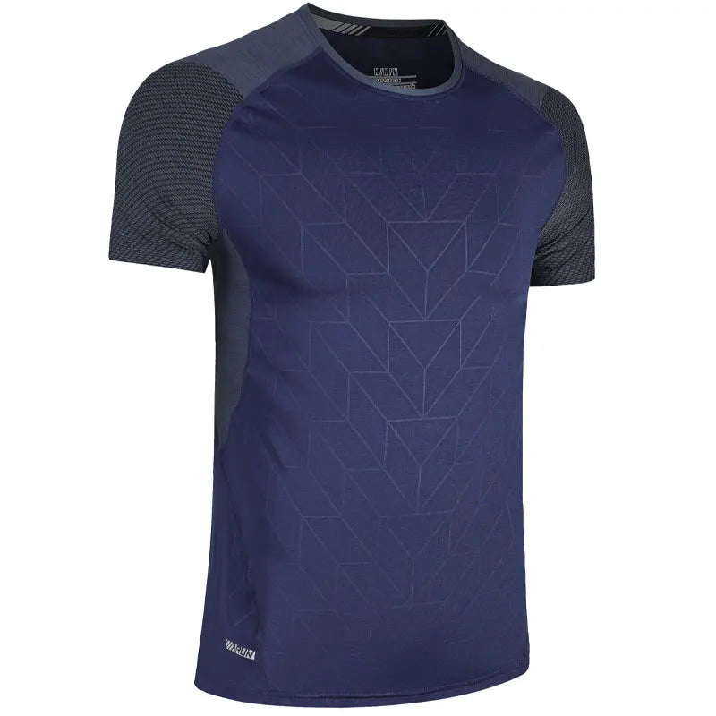 Men's Gym/Running/Jogging Short Sleeve Patchwork Print - Zenflow Active