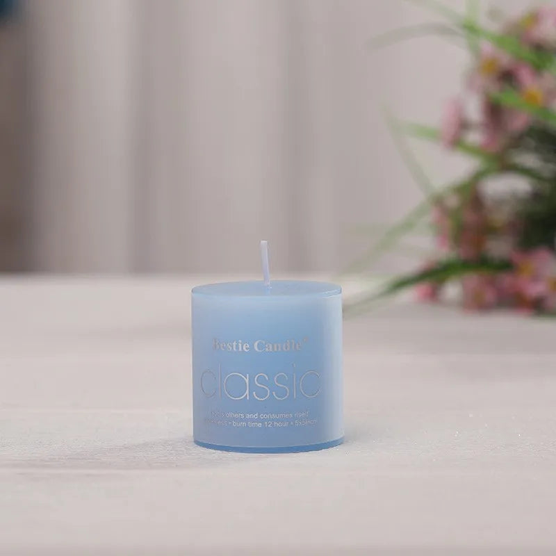 Classic Colored Pillar Candles for Home Decor Long Burning Time Ideal for Romantic Ambiance and Relaxation - Zenflow Active