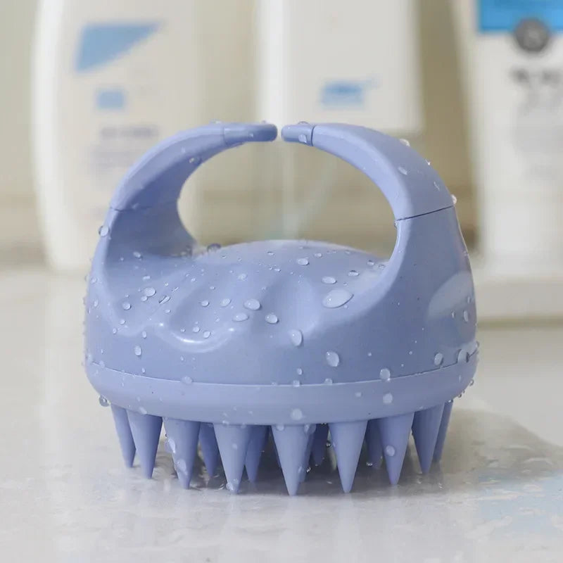 Wheat Straw Silicone Scalp Massager & Shampoo Brush - Eco-Friendly Hair Scrubber Zenflow Active