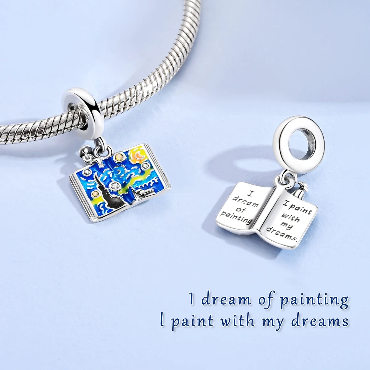 Charms Original 925 Silver Blue Beads Fit Bracelet Pendant Diy For Woman Fine Jewelry - Zenflow Active