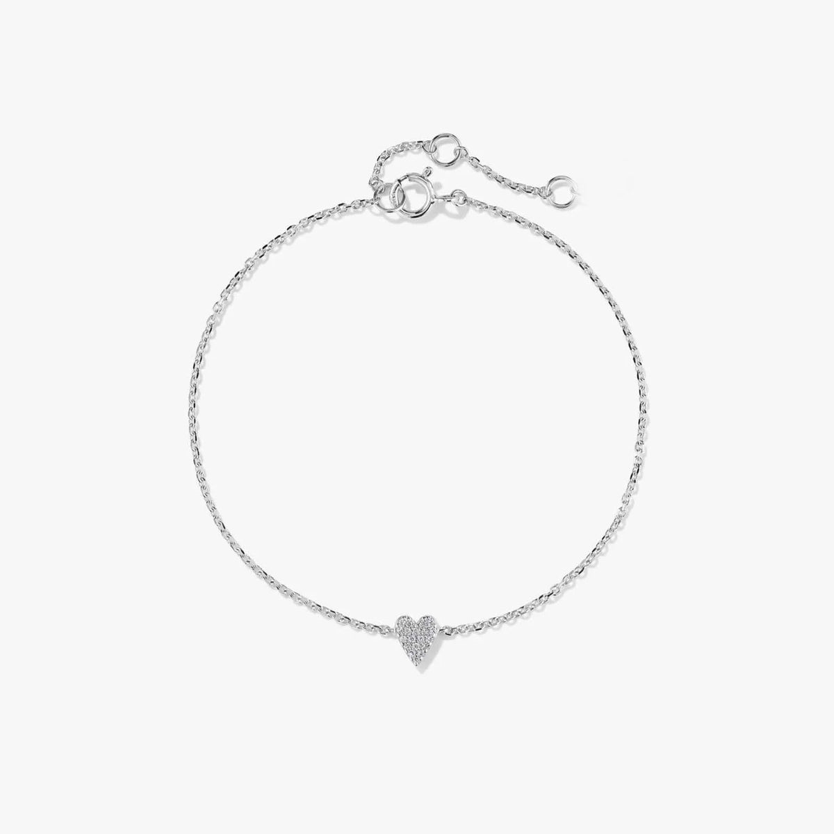 DPLAOPA NEW 925 Sterling Heart Zircon Pave Love Charm Beads Bracelet Women Long Chain - Zenflow Active