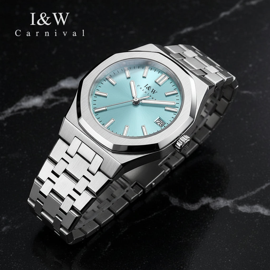 CARNIVAL Women's Swiss Quartz Watch — Sapphire Crystal, Ultra-Thin, Luminous, Date Display - Zenflow Active