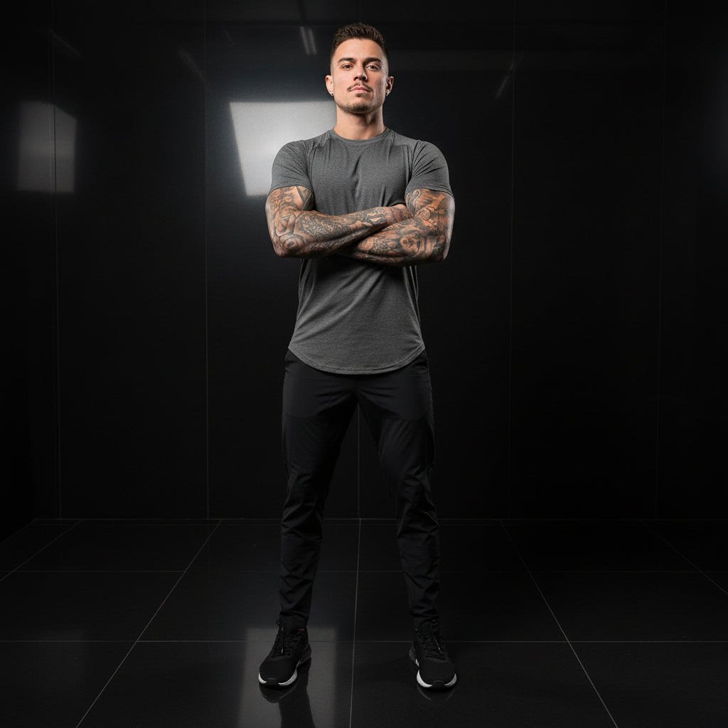 Men Cotton Breathable Fitness Short Sleeve T-shirt - Zenflow Active