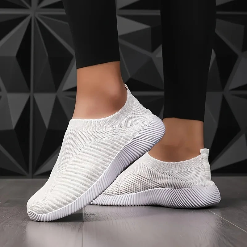 Women's Mesh Slip-On Sneakers — Lightweight, Breathable, EVA Sole, Casual & Sport - Zenflow Active
