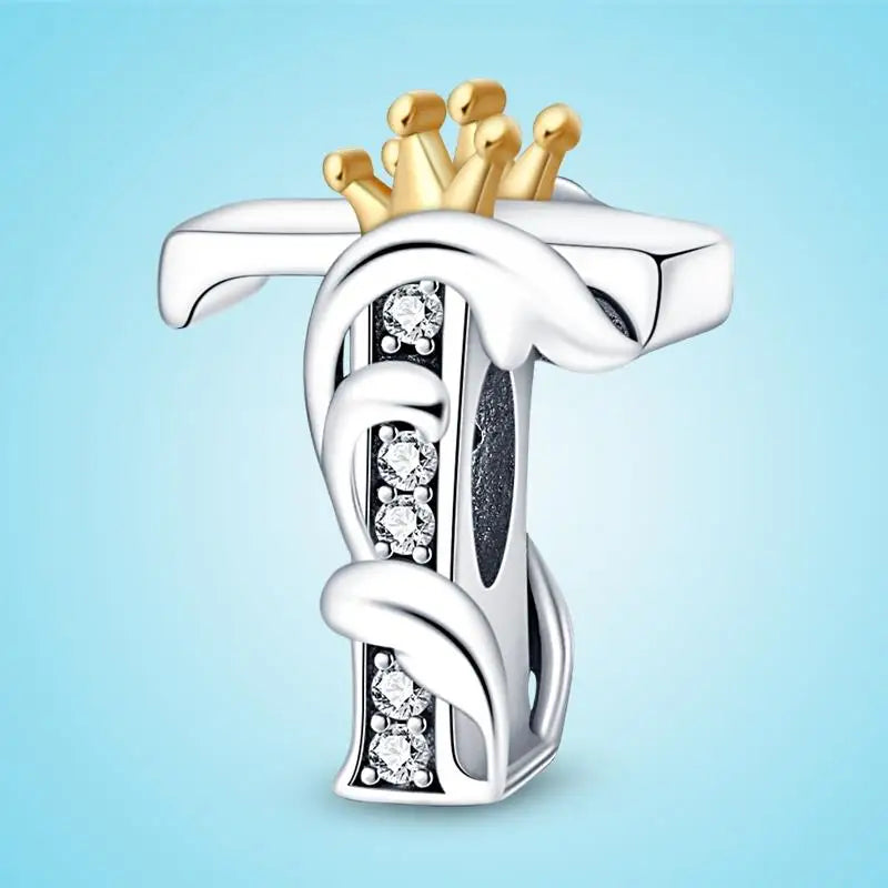 Charms Fit Original Bracelet A-Z Alphabet Charms Beads 925 Sterling Silver 26 Letters Charm for Women Girl DIY Fine Jewelry Gift - Zenflow Active