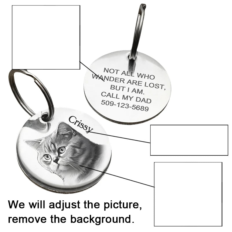 Personalised Pet Photo ID Tag | Custom Dog & Cat Collar Tag - Zenflow Active
