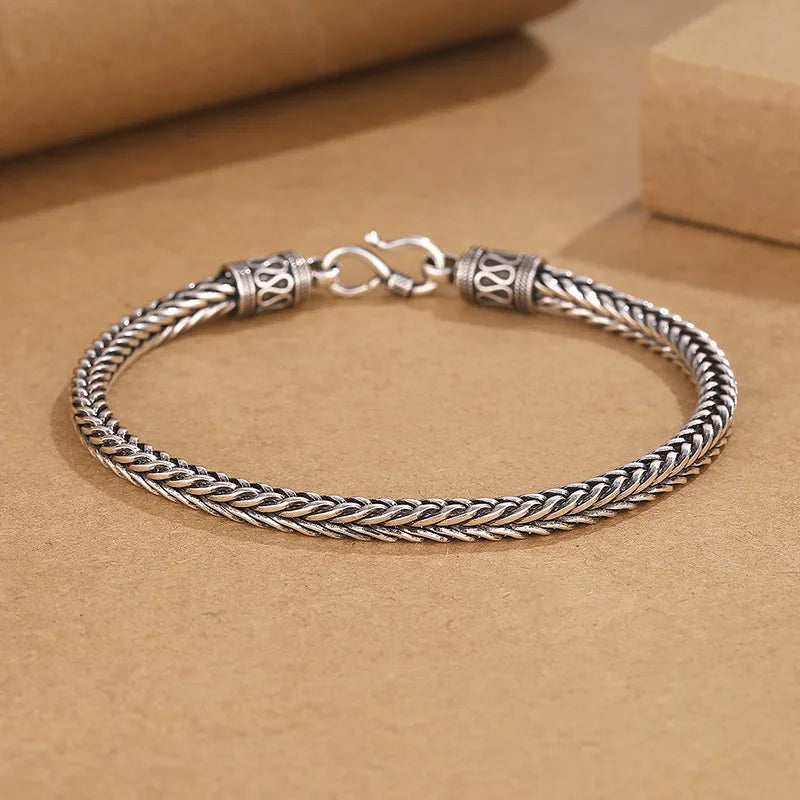Men's Bracelet 925 Sterling Silver, Vintage Bracelet - Zenflow Active