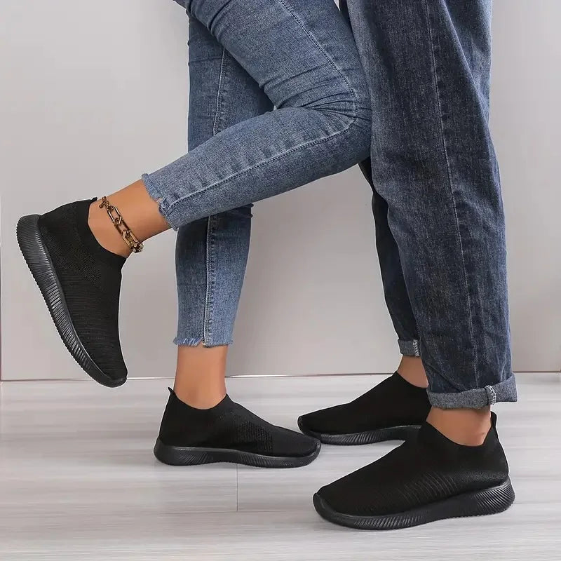 Women's Mesh Slip-On Sneakers — Lightweight, Breathable, EVA Sole, Casual & Sport - Zenflow Active