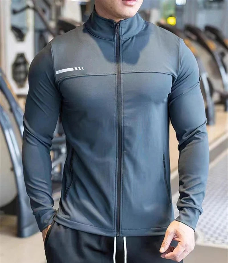 Men's Zip-Up Sport Training Jacket | Gym Running Sweatshirt - Zenflow Active