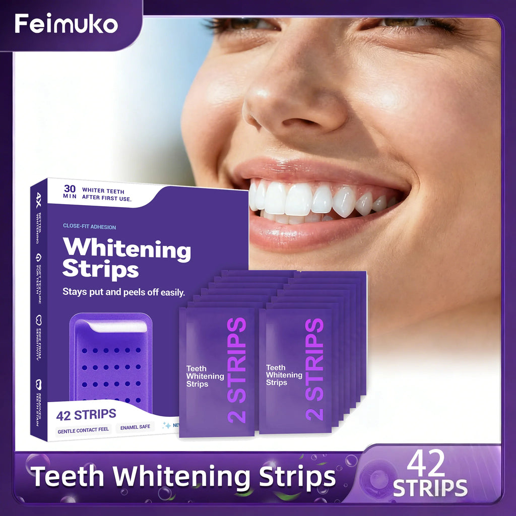 Purple Teeth Whitening Strips - Zenflow Active