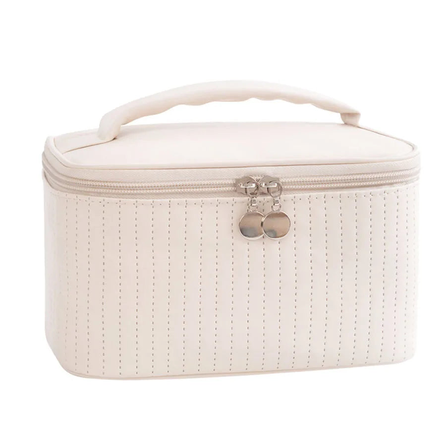Portable PU Leather Makeup Organiser Case — Travel Toiletry Bag - Zenflow Active