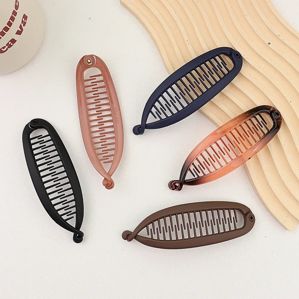 Matte Frosted Ponytail Banana Hair Clip - Zenflow Active