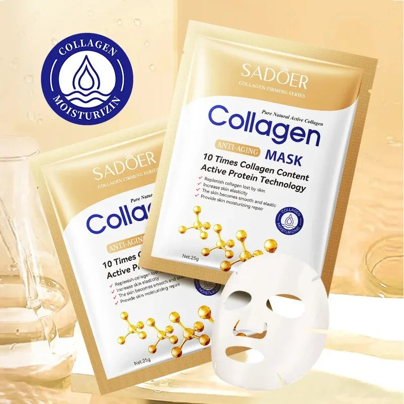 SADOER Collagen Face Sheet Masks, Firming & Hydrating Skincare