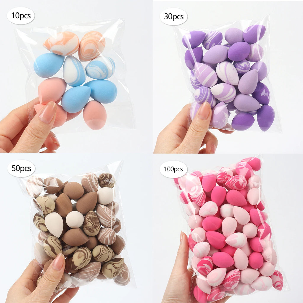 10/20/30/50/100Pcs Mini Makeup Sponges, Expand When Exposed to Water, Can Be Used Both Wet and Dry, Suitable for All Skin Types