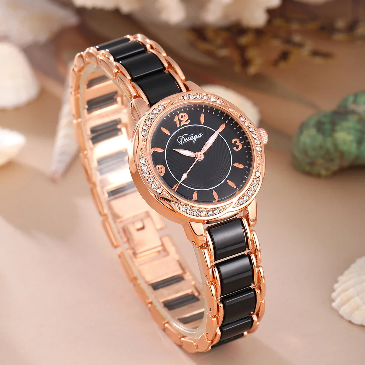 Women's Bracelet Quartz Watch — Roman Numeral Dial, Stainless Steel, Elegant Fashion Style - Zenflow Active
