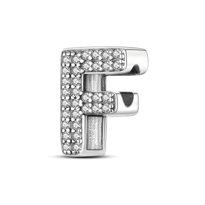 Charms Fit Original Bracelet A-Z Alphabet Charms Beads 925 Sterling Silver 26 Letters Charm for Women Girl DIY Fine Jewelry Gift - Zenflow Active