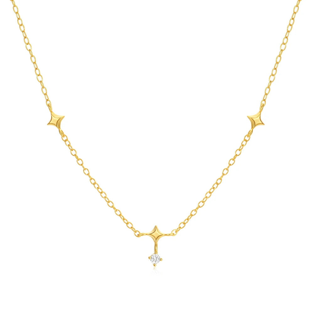 CANNER Crystal Zircon 925 Sterling Silver Necklace For Women Pendente Fine Jewellery Long Chain - Zenflow Active