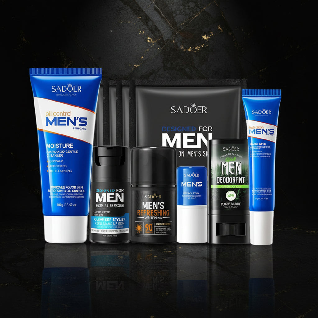 SADOER Men’s Skincare Essentials, Face Cream, Cleanser, SPF & More - Zenflow Active