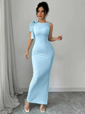 Women's One-Shoulder Slit Midi Dress - Zenflow Active