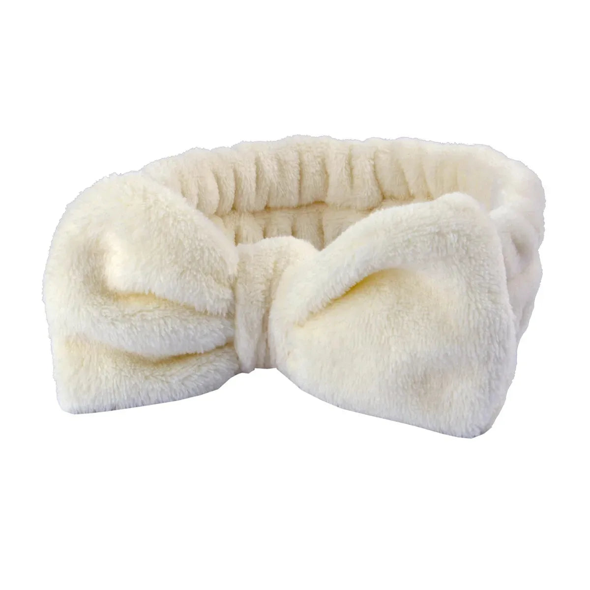Bow Headband & Wristband Set | Soft Coral Fleece Hair Band for Washing, Yoga & Skincare - Zenflow Active