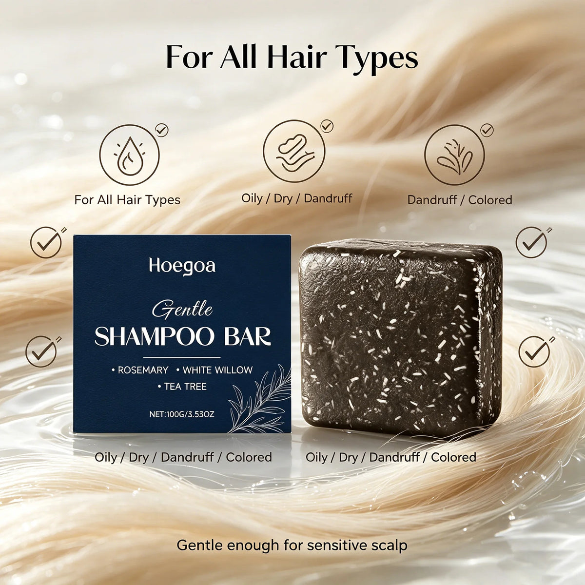 Rosemary Shampoo Bar 100g - Zenflow Active