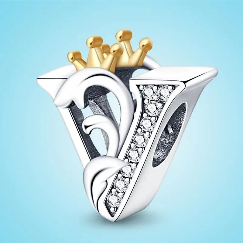 Charms Fit Original Bracelet A-Z Alphabet Charms Beads 925 Sterling Silver 26 Letters Charm for Women Girl DIY Fine Jewelry Gift - Zenflow Active