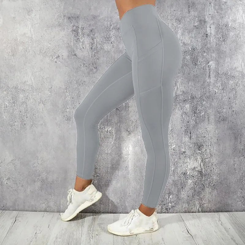 Yoga Fitness Women Leggings High Waist Tights with Pocket Gym Workout Running Stretchy - Zenflow Active