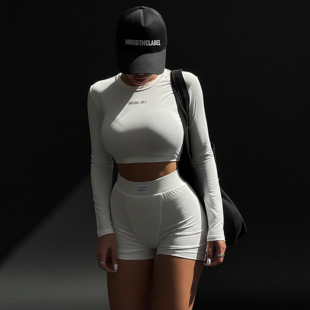 Women's Round-Neck Top and Shorts Two-Piece Set Zenflow Active