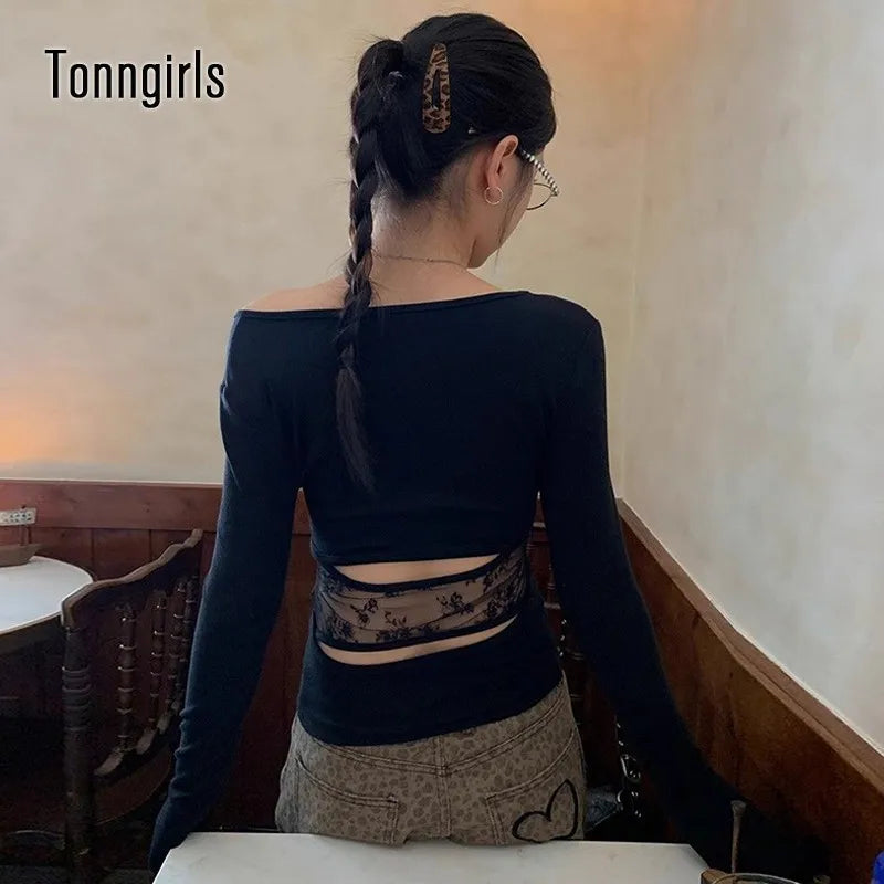 Women's Vintage Graphic Cut-Out Patchwork Crop Top Zenflow Active