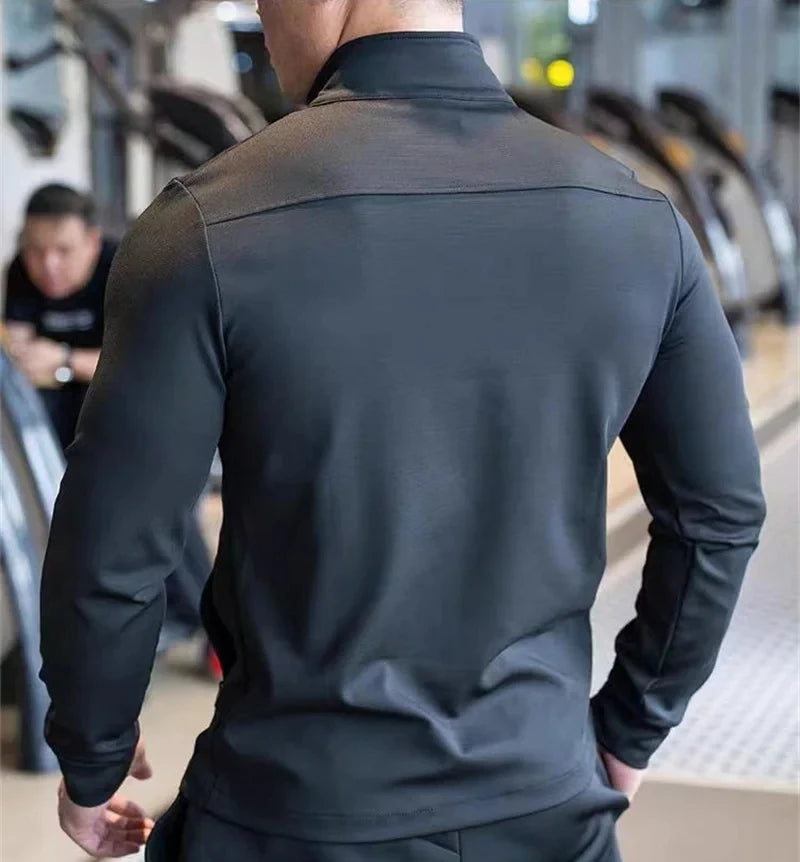Men's Zip-Up Sport Training Jacket | Gym Running Sweatshirt - Zenflow Active
