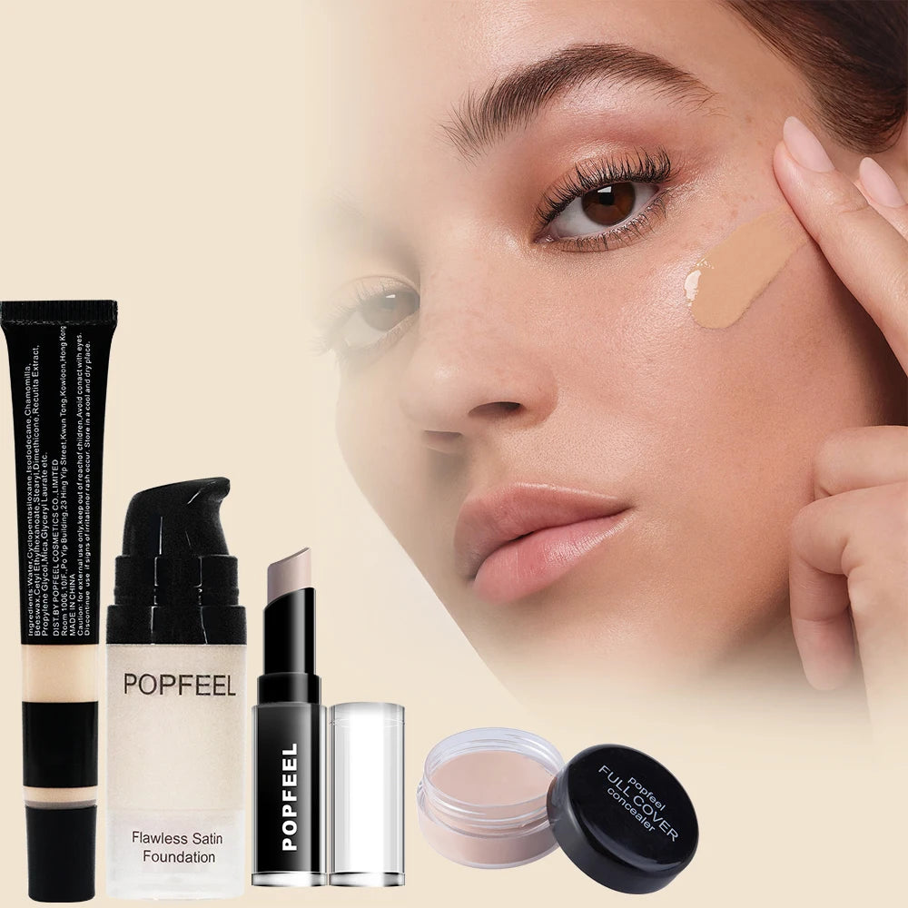 All in One Makeup Kit Full Makeup Kit Gift for Women Teen Girl Nude Eyeshadow Foundation Primer Brush Nude Lipgloss - Zenflow Active