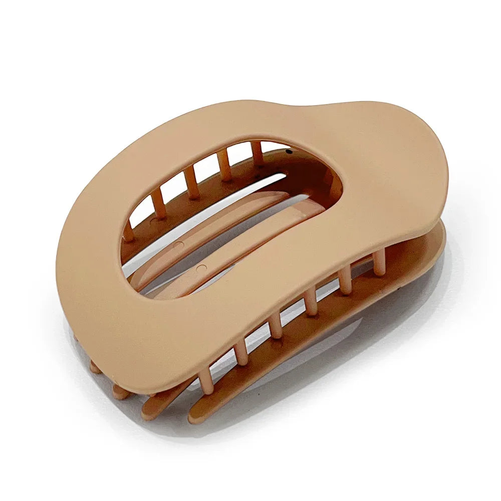 Oval Matte Hair Claw Clip | Leopard Print & Solid Acrylic Barrette — Single & Multi-Pack - Zenflow Active