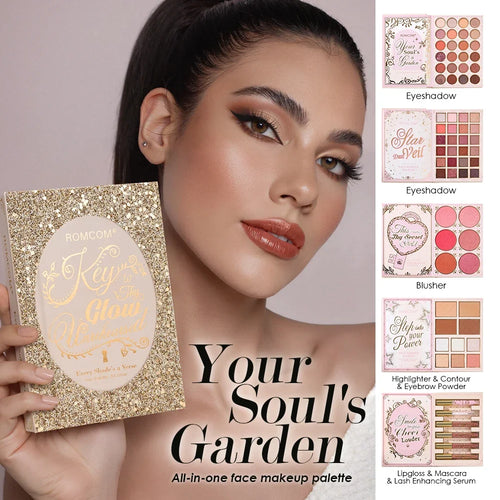 5 Page Full Face Makeup Kit matte and shimmer eyeshadow, blush, contour, lip gloss, and mascara - Zenflow Active