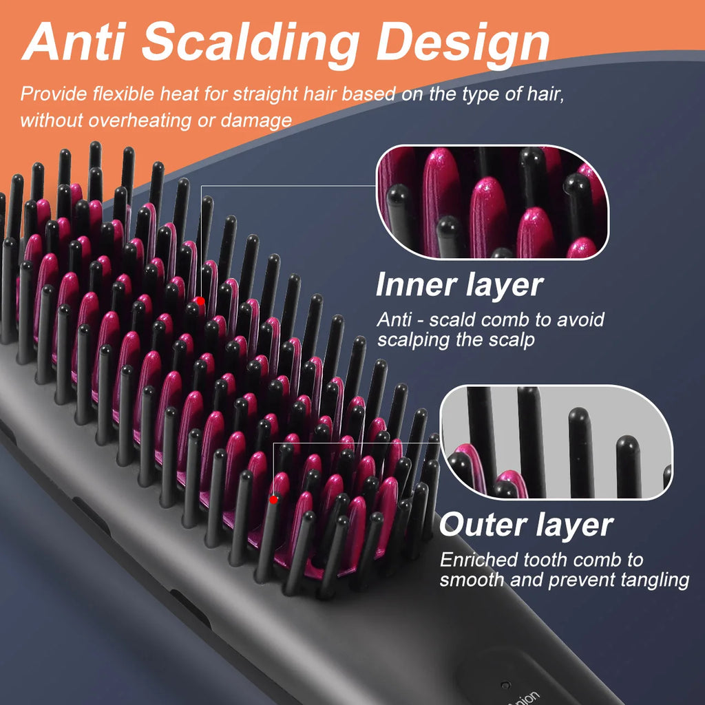 Portable Ionic Hair Straightening Comb - Zenflow Active