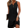 Women's V-Neck Sleeveless A-Line Dress - Zenflow Active