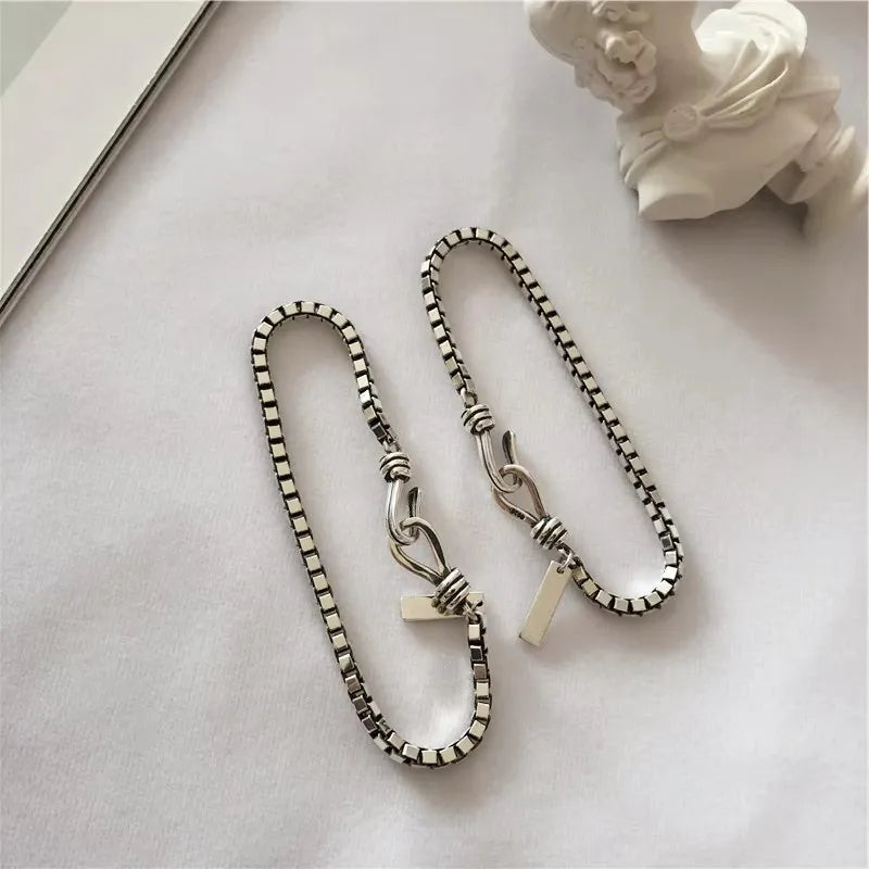 925 Sterling Silver Geometric Bracelet Simple Charm Elegant Women Accessories Birthday Party Gift Exquisite Jewelry Free Shippin - Zenflow Active