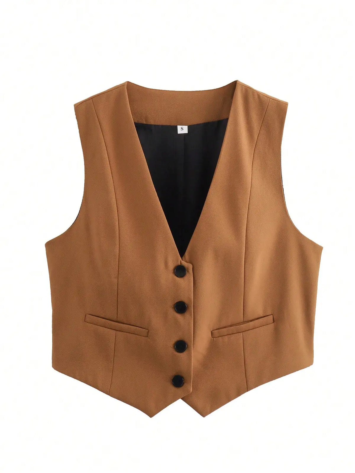 Sleeveless V-Neck Blazer Vest - Zenflow Active