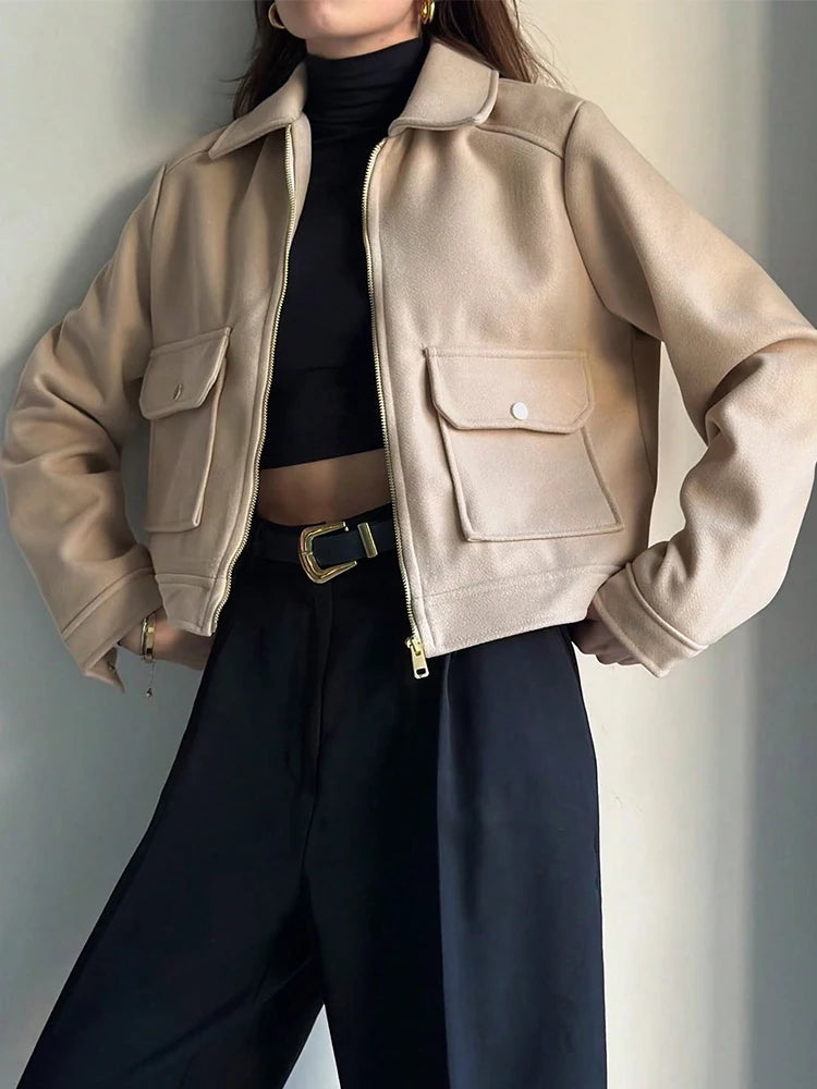 Women’s Loose-Fit Zip-Up Jacket with Pockets Zenflow Active
