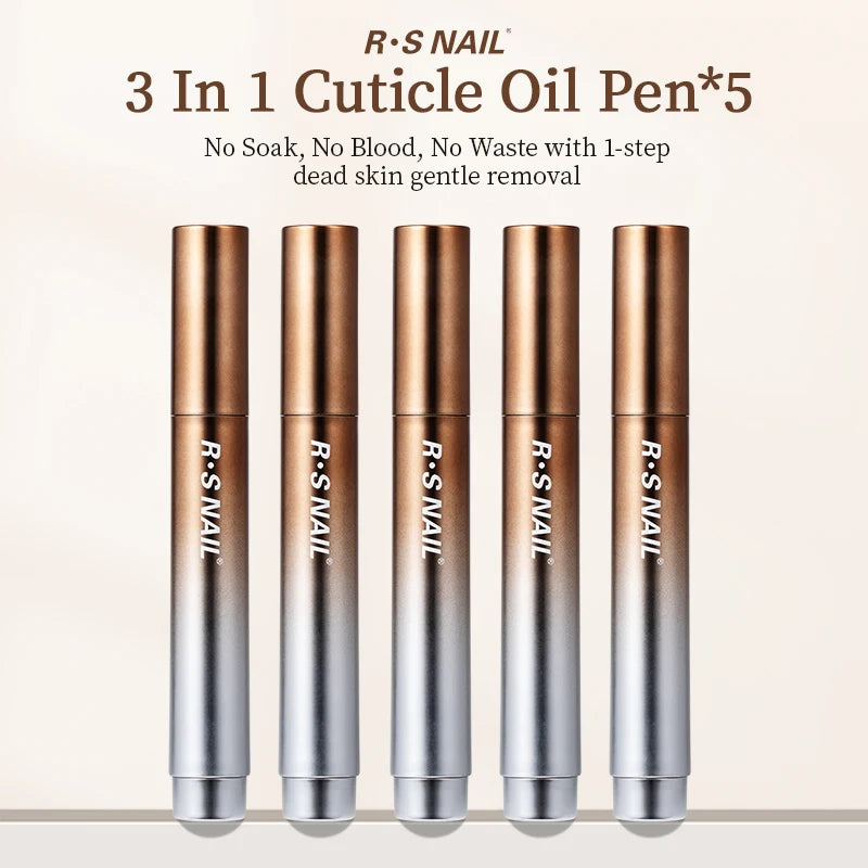 3-in-1 Cuticle Oil Pen with Ceramic Nail Pusher | Cuticle Nourishment & Repair Pen for Dry & Damaged Nails - Zenflow Active